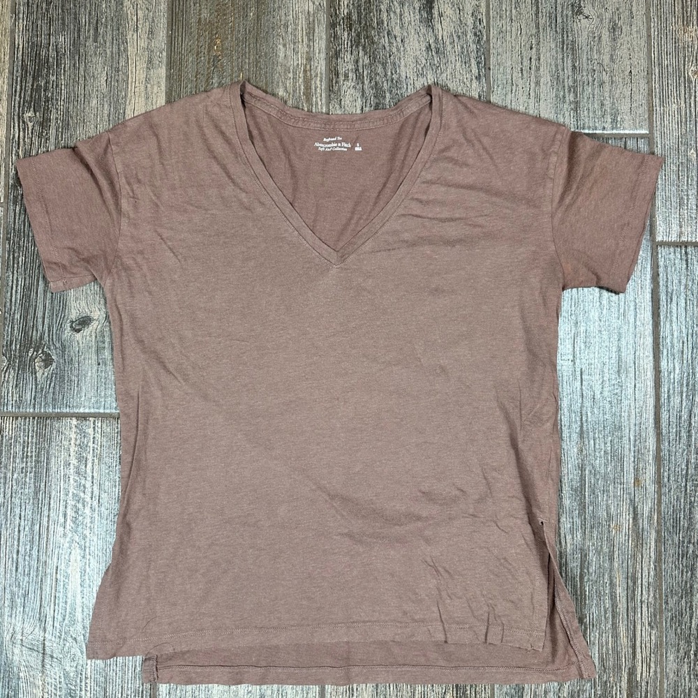 Abercrombie Fitch Boyfriend Tee Soft Collection V Neck T Shirt Size S